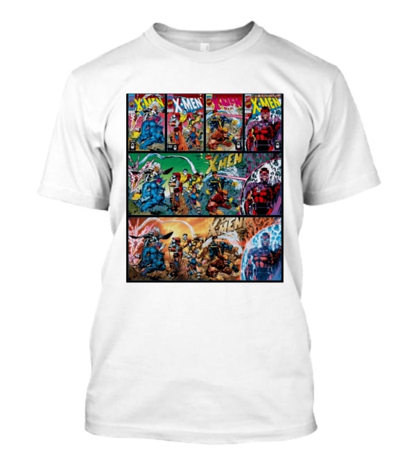 X Men The Animated Series Marvel Comics Classic Covers Wolverine Magneto Cyclops Storm T-Shirt