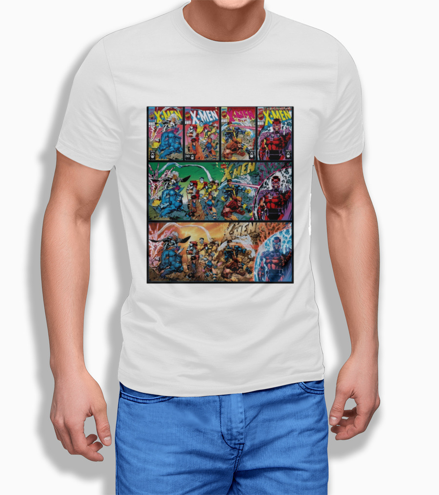 X Men The Animated Series Marvel Comics Classic Covers Wolverine Magneto Cyclops Storm T-Shirt