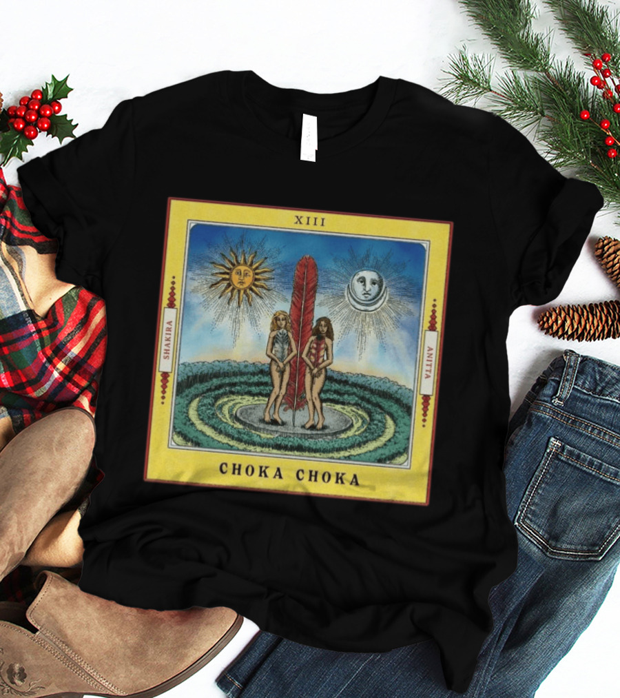 Shakira Anitta Choka Choka Tarot Card XIII Sun Moon Collaboration T-Shirt