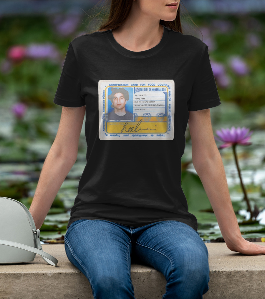 Jarry Park Identification Card The City Of Montreal Zoo Gary Carter Address T-Shirt