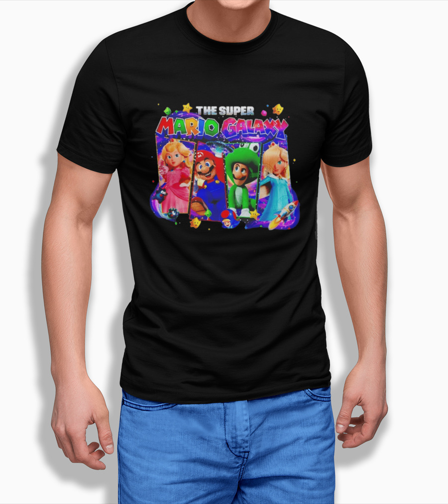The Super Mario Galaxy Movie Characters Gamer Space Adventure T-Shirt