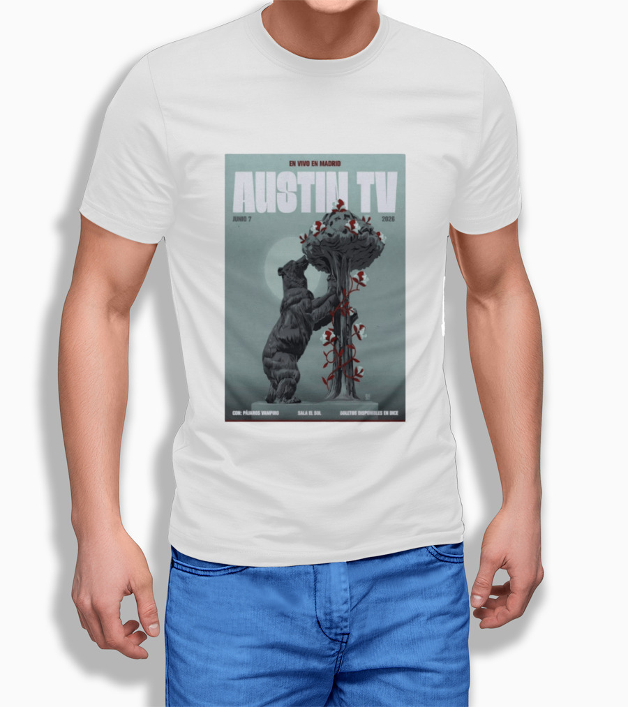 Austin TV En Vivo En Madrid Junio 7 2026 Con Pájaro Vampiro Sala El Sol Boletos Disponibles En Dice T-Shirt