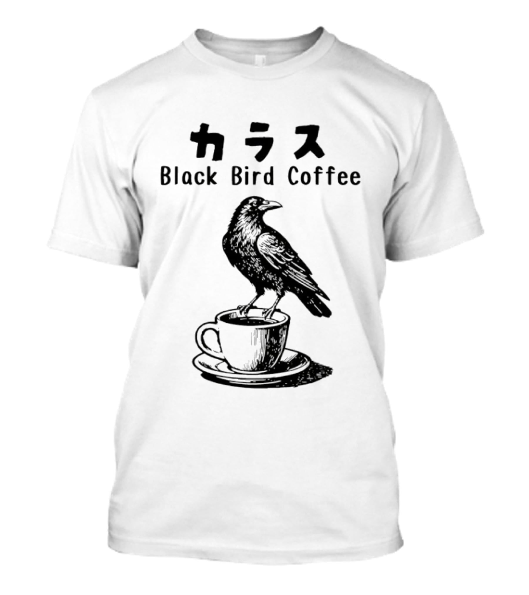 Black Bird Coffee Raven Blackbird Coffee Break Meme T-Shirt