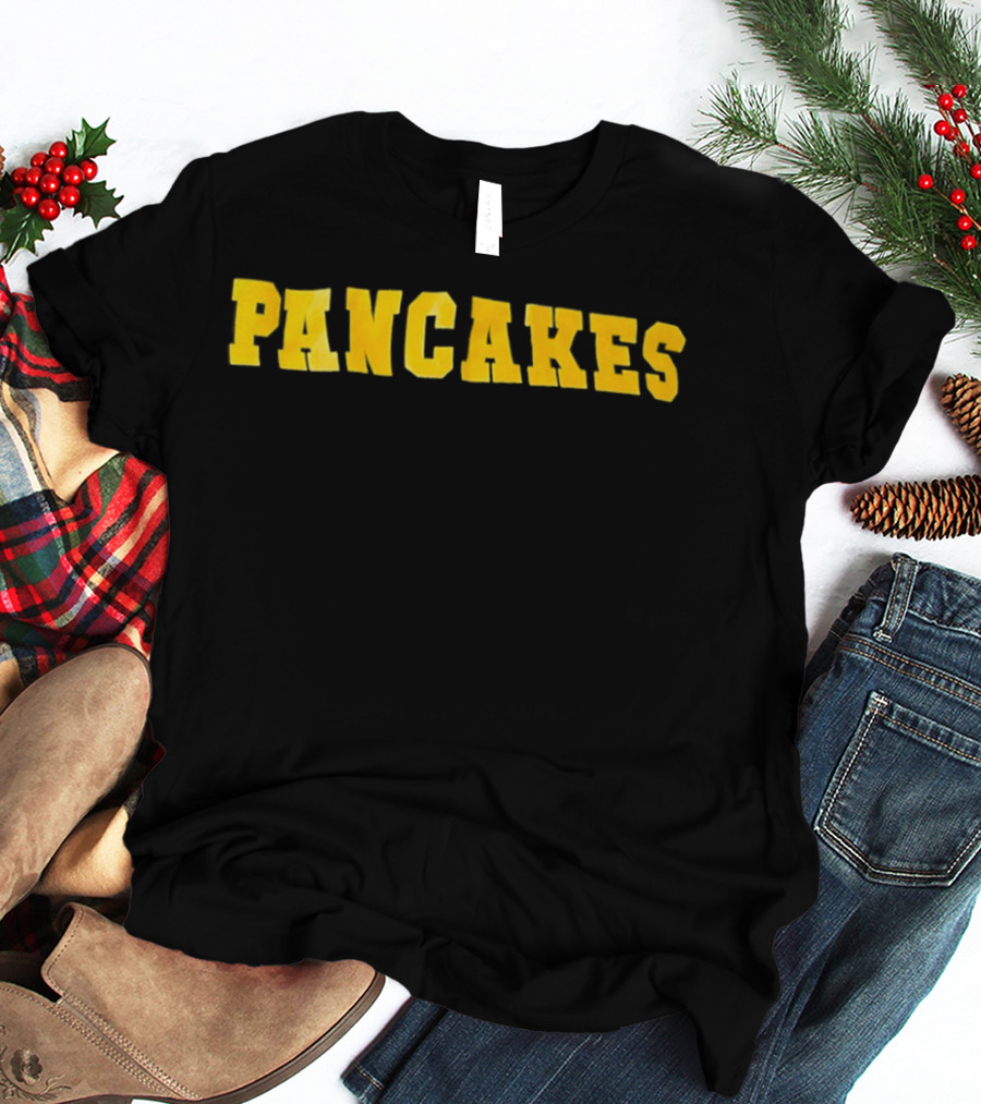Pancakes Breakfast Food Lover Retro Yellow T-Shirt