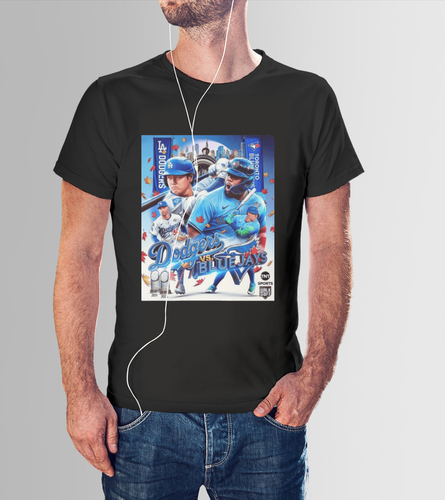 Los Angeles Dodgers Vs Toronto Blue Jays 2023 MLB TNT Sports U Walk Off Cityscape Baseball Event T-Shirt