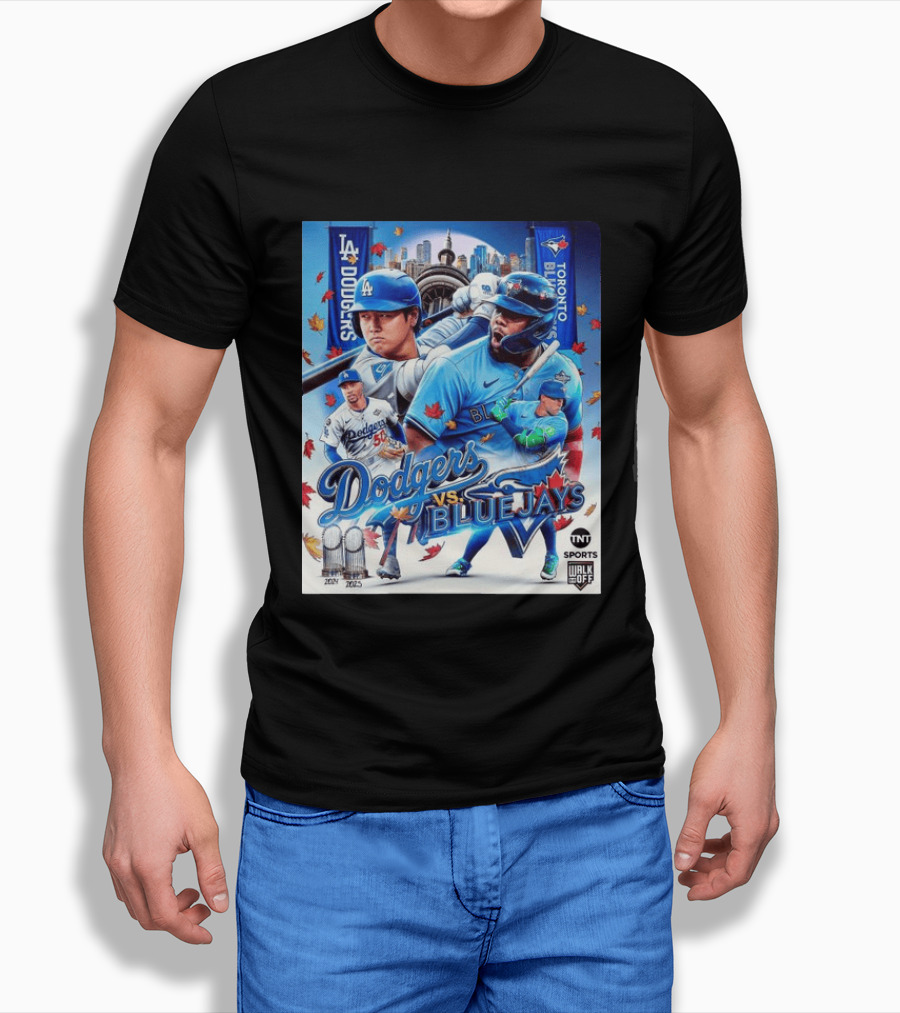 Los Angeles Dodgers Vs Toronto Blue Jays 2023 MLB TNT Sports U Walk Off Cityscape Baseball Event T-Shirt