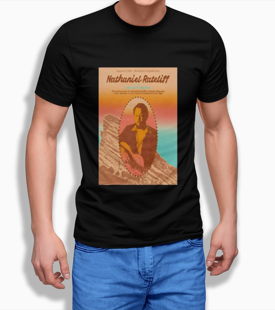 Nathaniel Rateliff Concert Red Rocks 2026 With Colorado Symphony T-Shirt