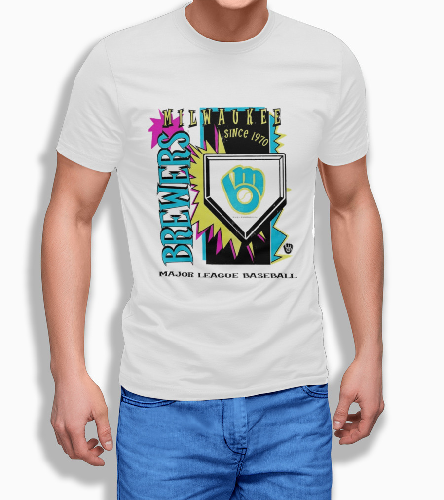 Milwaukee Brewers Major League Baseball Cooperstown Neon Since 1970 T-Shirt