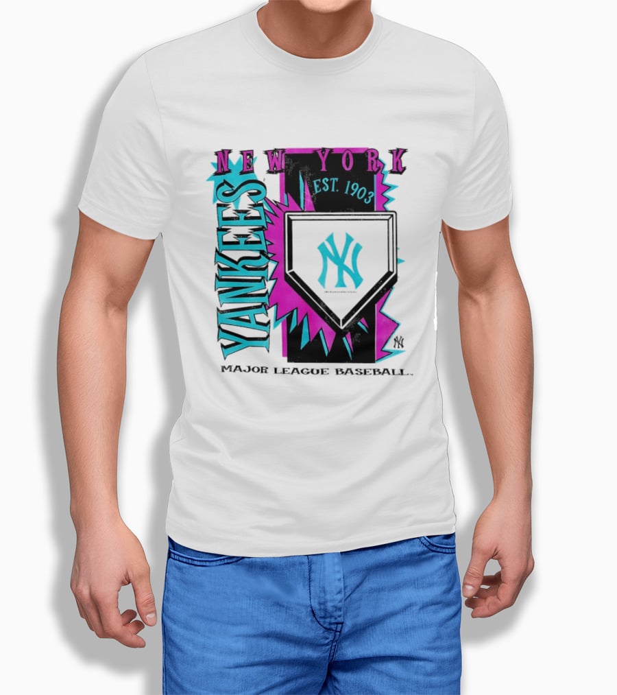 New York Yankees MLB Cooperstown Neon Field Est 1903 Major League Baseball T-Shirt