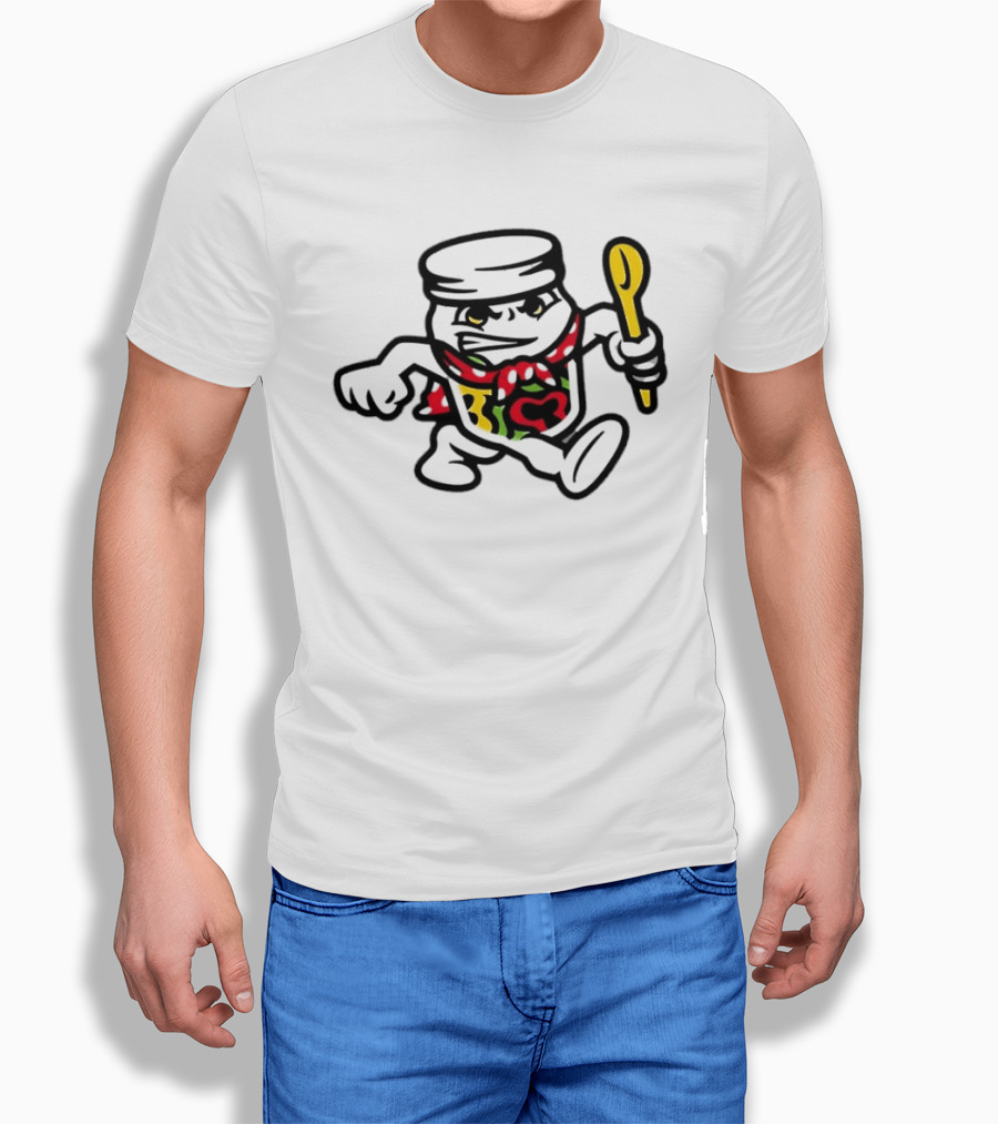 Peppers In Oil Jar Character With Spoon T-Shirt