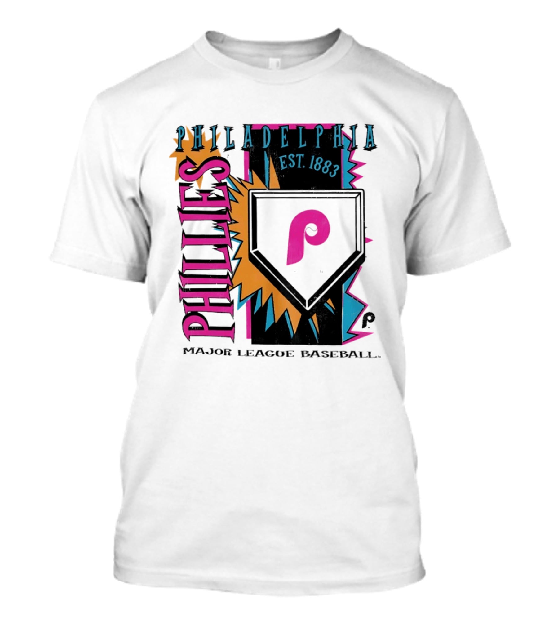 Philadelphia Phillies Major League Baseball Cooperstown Neon Field Est 1883 T-Shirt