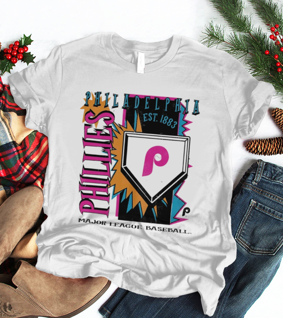 Philadelphia Phillies Major League Baseball Cooperstown Neon Field Est 1883 T-Shirt