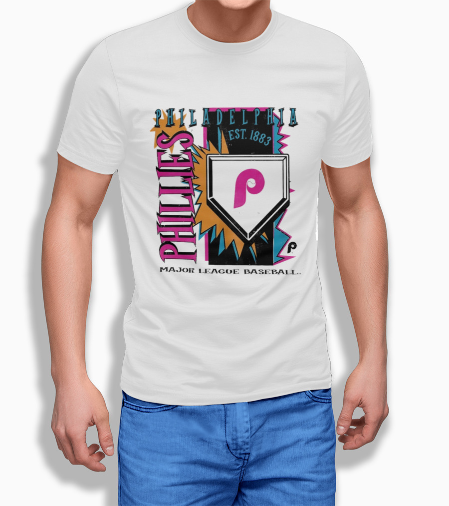Philadelphia Phillies Major League Baseball Cooperstown Neon Field Est 1883 T-Shirt