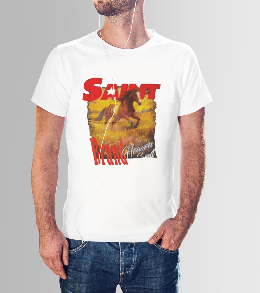Saint Brand Heaven Sent Galloping Horse Wild West T-Shirt