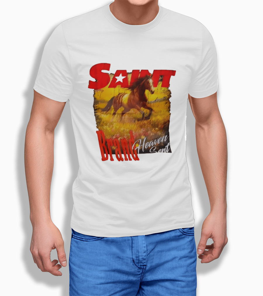 Saint Brand Heaven Sent Galloping Horse Wild West T-Shirt