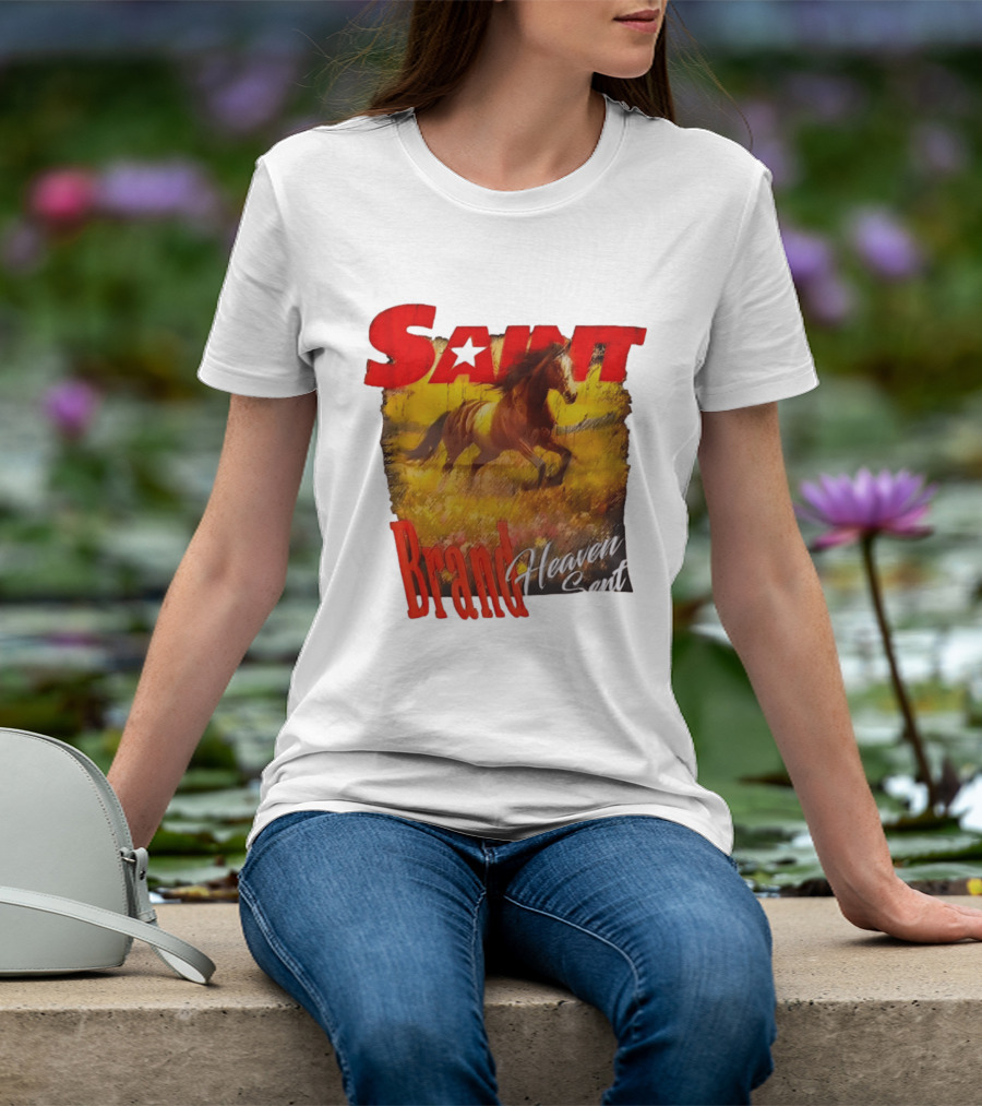 Saint Brand Heaven Sent Galloping Horse Wild West T-Shirt