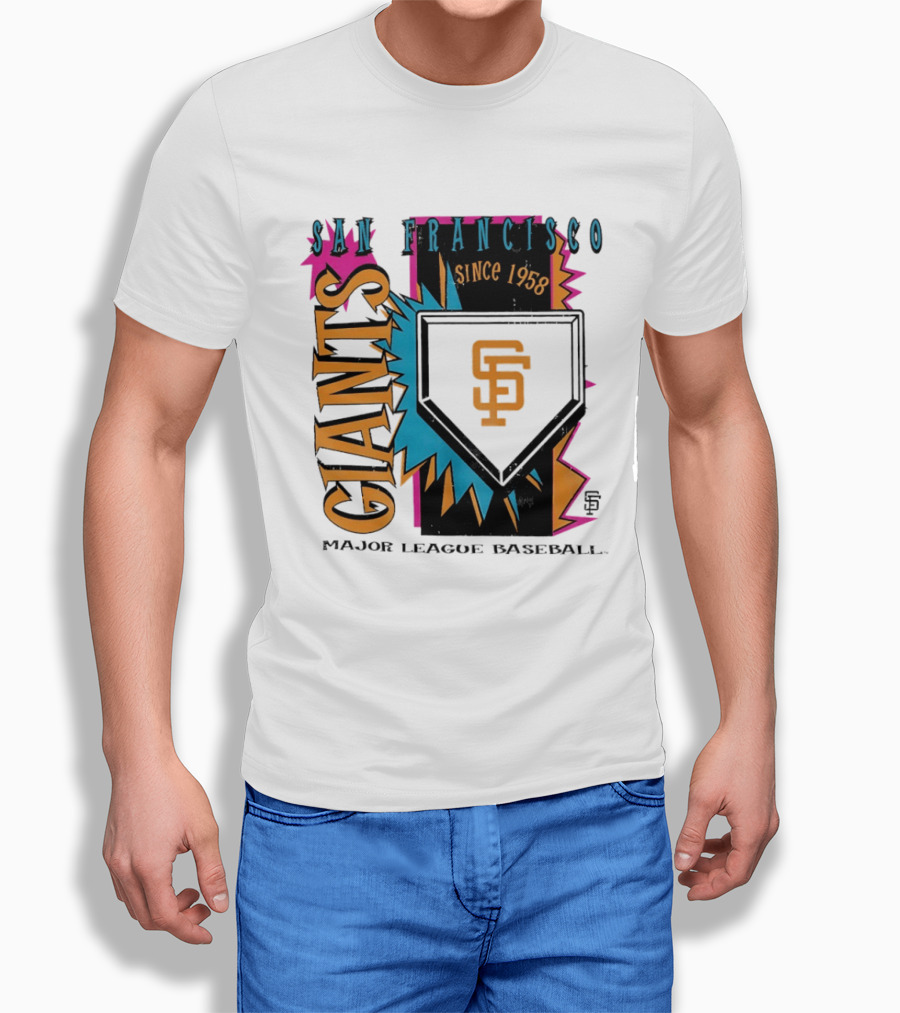 San Francisco Giants Major League Baseball Since 1958 Neon Cooperstown Field Shock T-Shirt