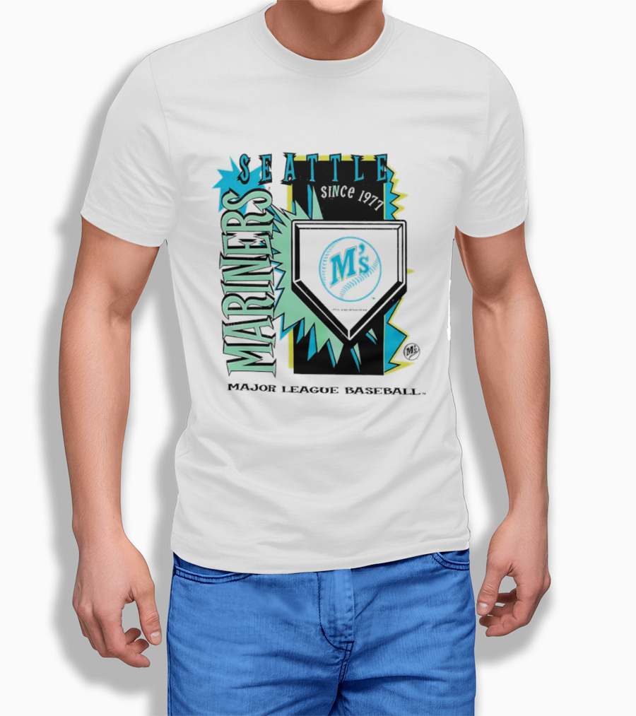 Seattle Mariners Cooperstown Neon Field Major League Baseball Since 1977 T-Shirt