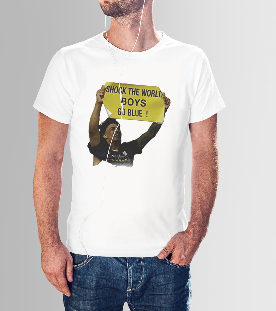 Shock The World Boys Go Blue Michigan Wolverines Basketball 2026 T-Shirt