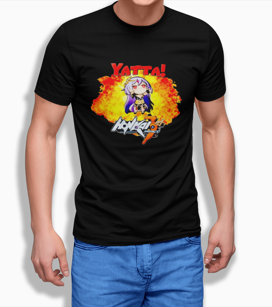 Yatta Honkai Impact 3rd Anime Character Celebration Explosion T-Shirt