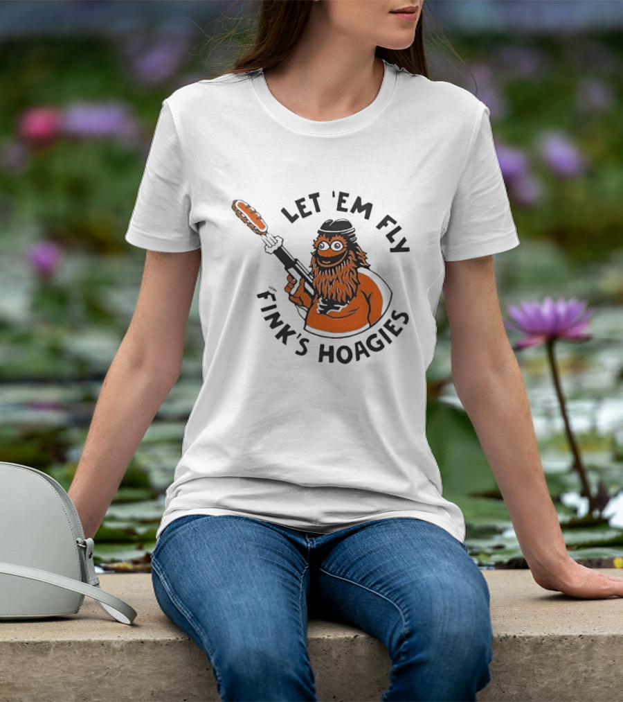 Gritty Flyers Let 'Em Fly Fink's Hoagies Philadelphia Hockey T-Shirt
