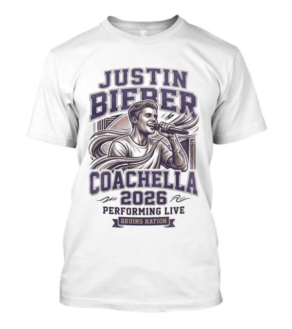 Justin Bieber Coachella 2026 Performing Live Headlining Artist T-Shirt