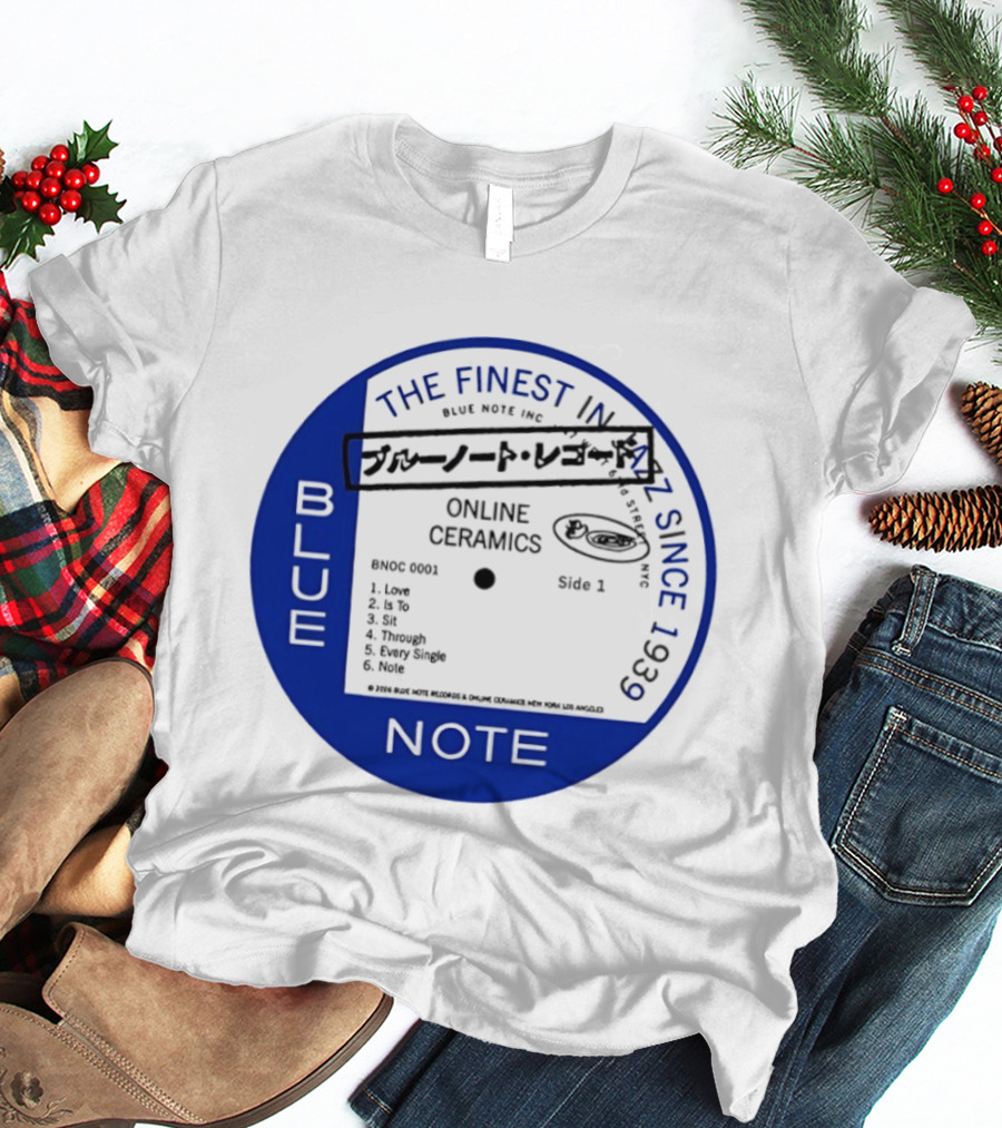 Online Ceramics Blue Note Jazz Collection 1939 Vintage Record T-Shirt