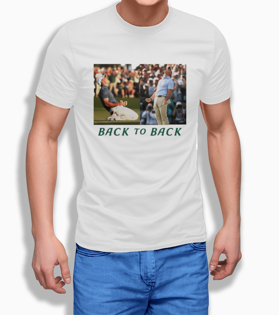 Rory McIlroy Golf The Masters Back To Back Celebration Photo T-Shirt