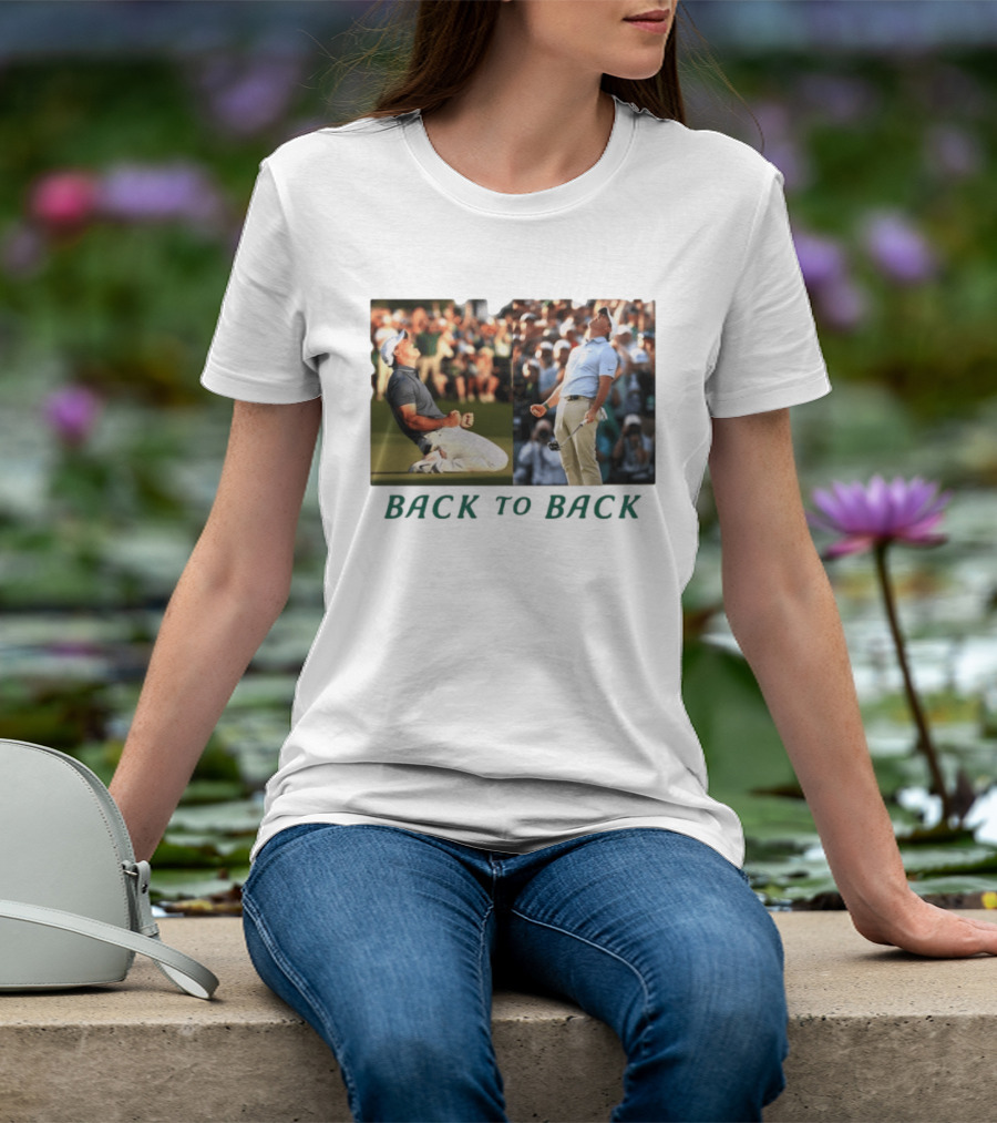 Rory McIlroy Golf The Masters Back To Back Celebration Photo T-Shirt