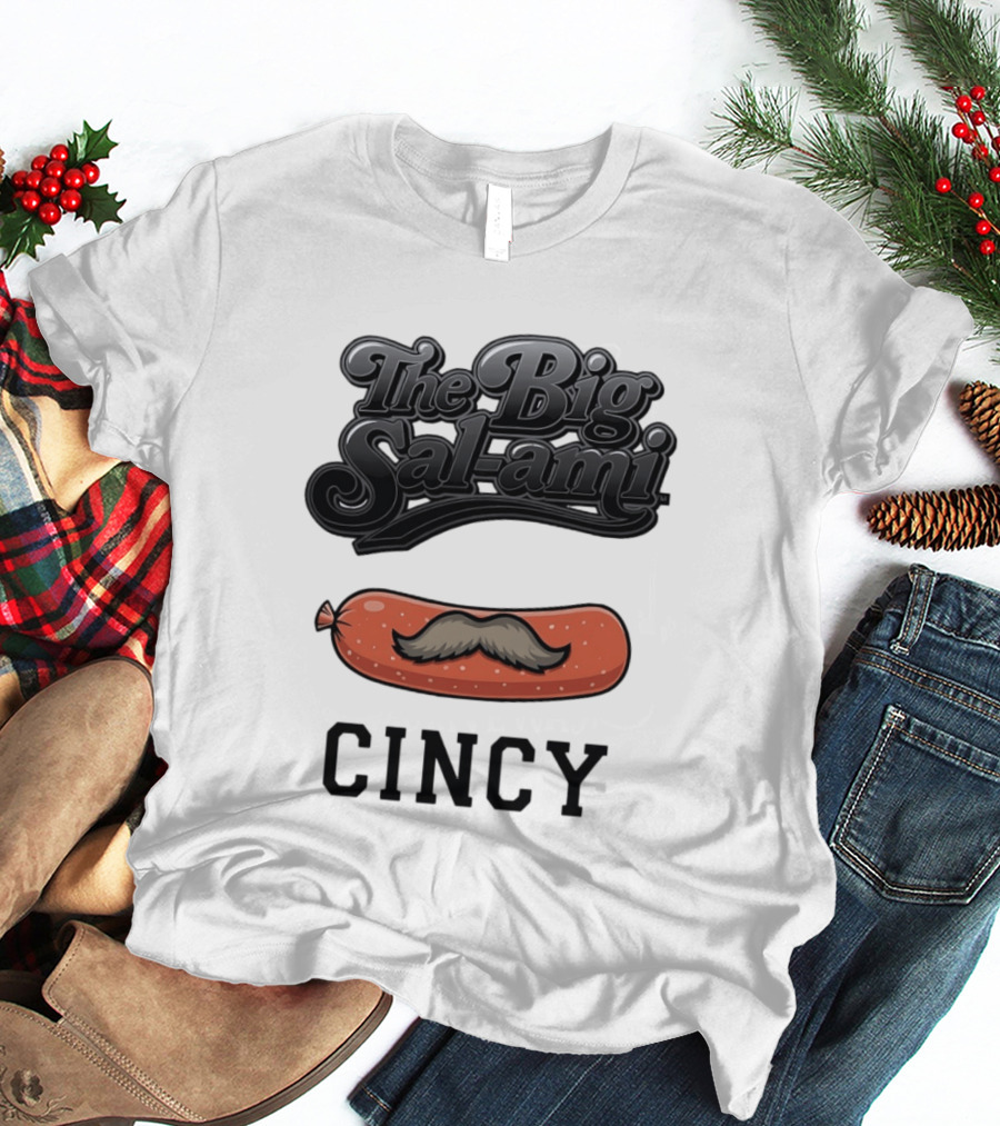 The Big Salami Cincy Mustache T-Shirt