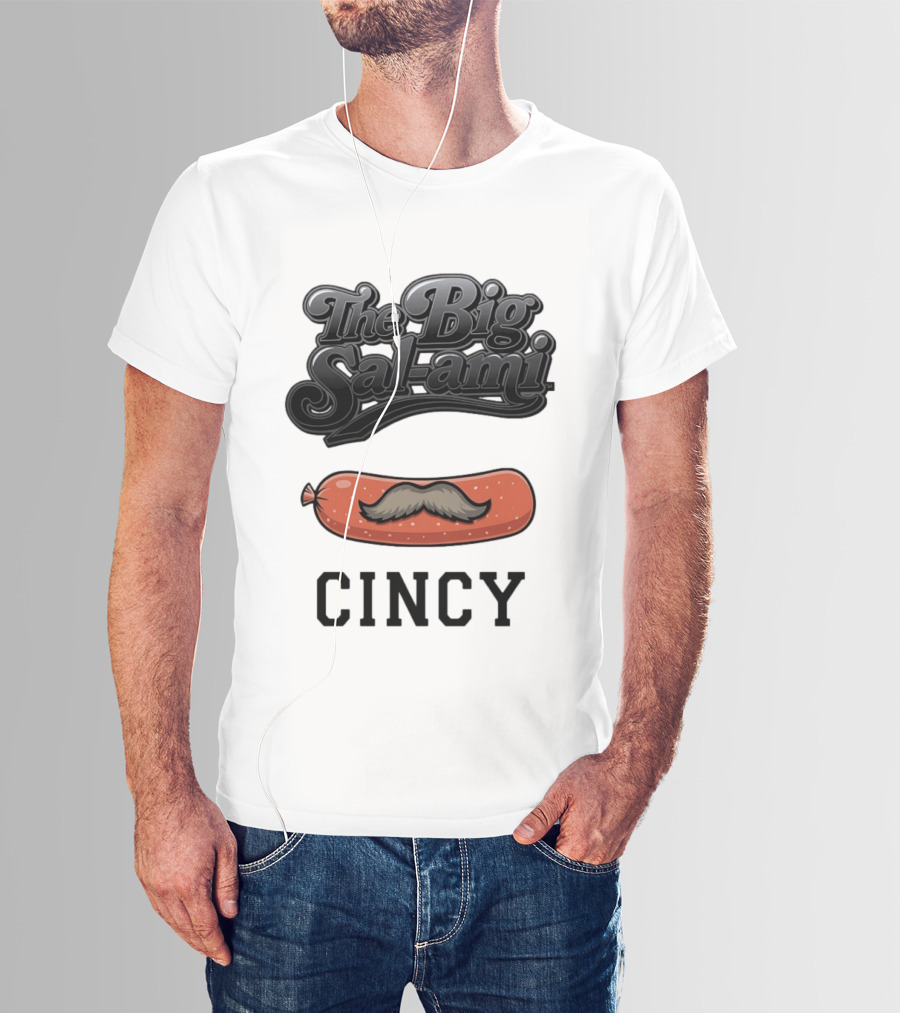 The Big Salami Cincy Mustache T-Shirt