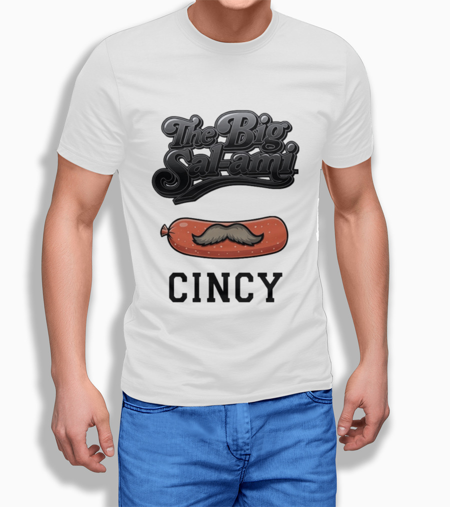The Big Salami Cincy Mustache T-Shirt