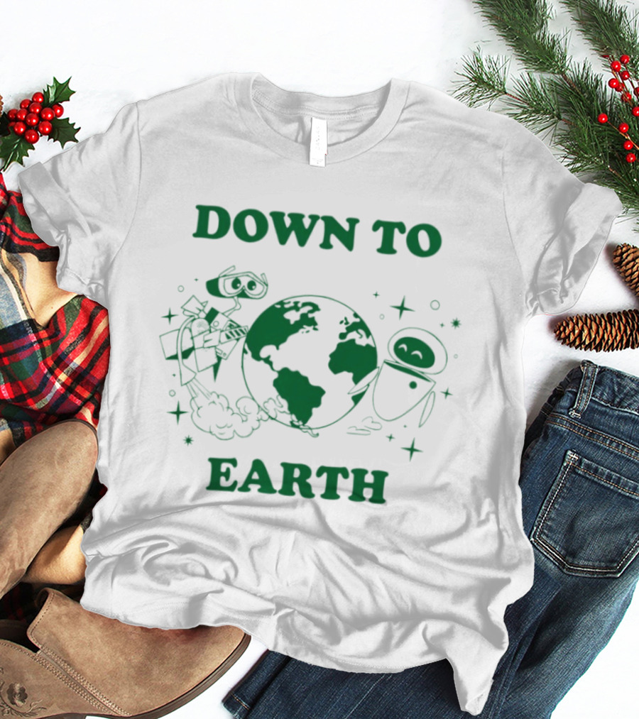 WALL E And EVE Down To Earth Globe Connection T-Shirt