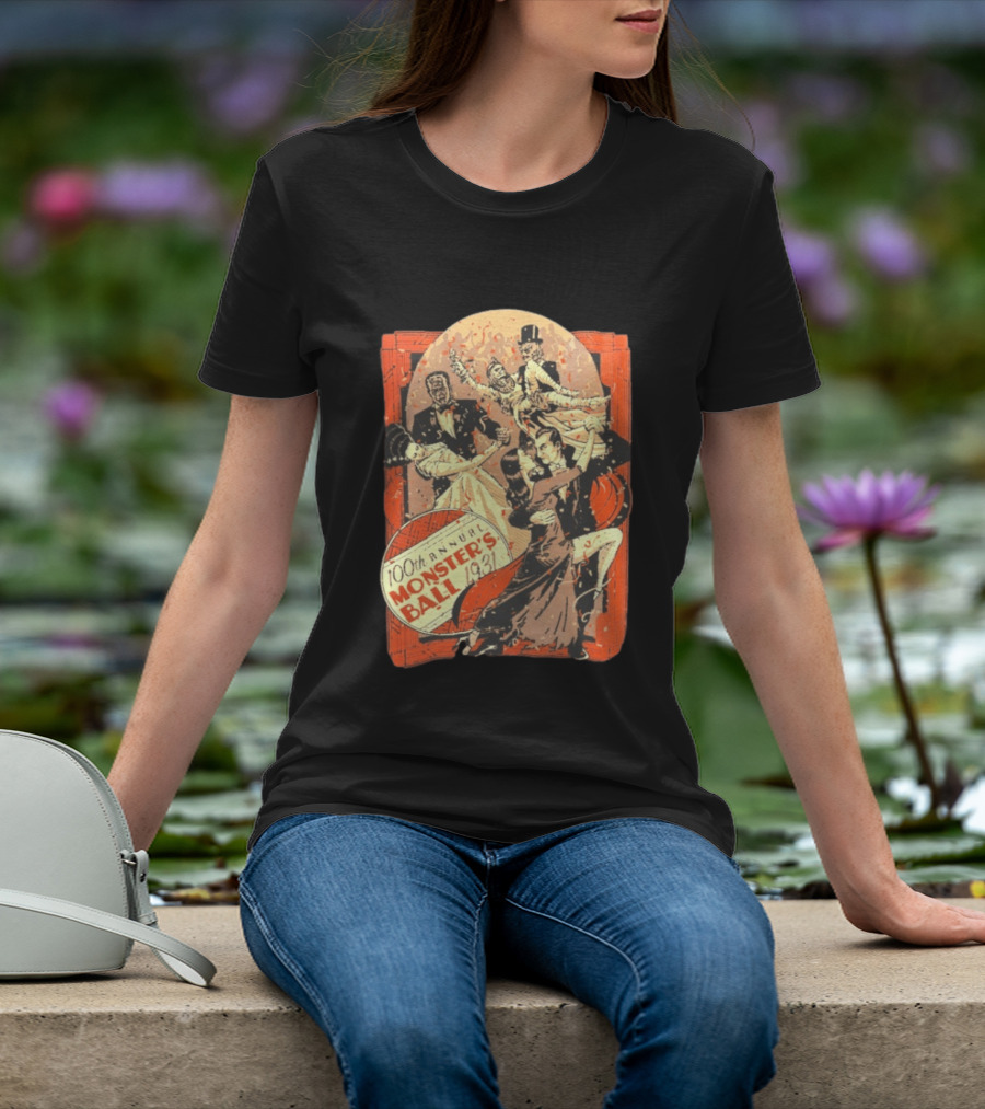 100th Annual Monster's Ball 1931 Vintage Dance Event Gothic Horror T-Shirt