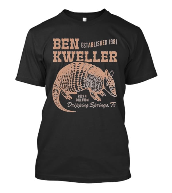 Ben Kweller Established 1981 Rock And Roll From Dripping Springs TX Armadillo 2026 T-Shirt