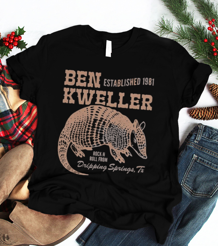 Ben Kweller Established 1981 Rock And Roll From Dripping Springs TX Armadillo 2026 T-Shirt