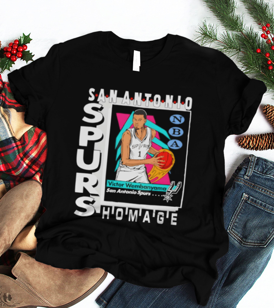 Victor Wembanyama San Antonio Spurs Homage Topps Trading Card Tri Blend T-Shirt