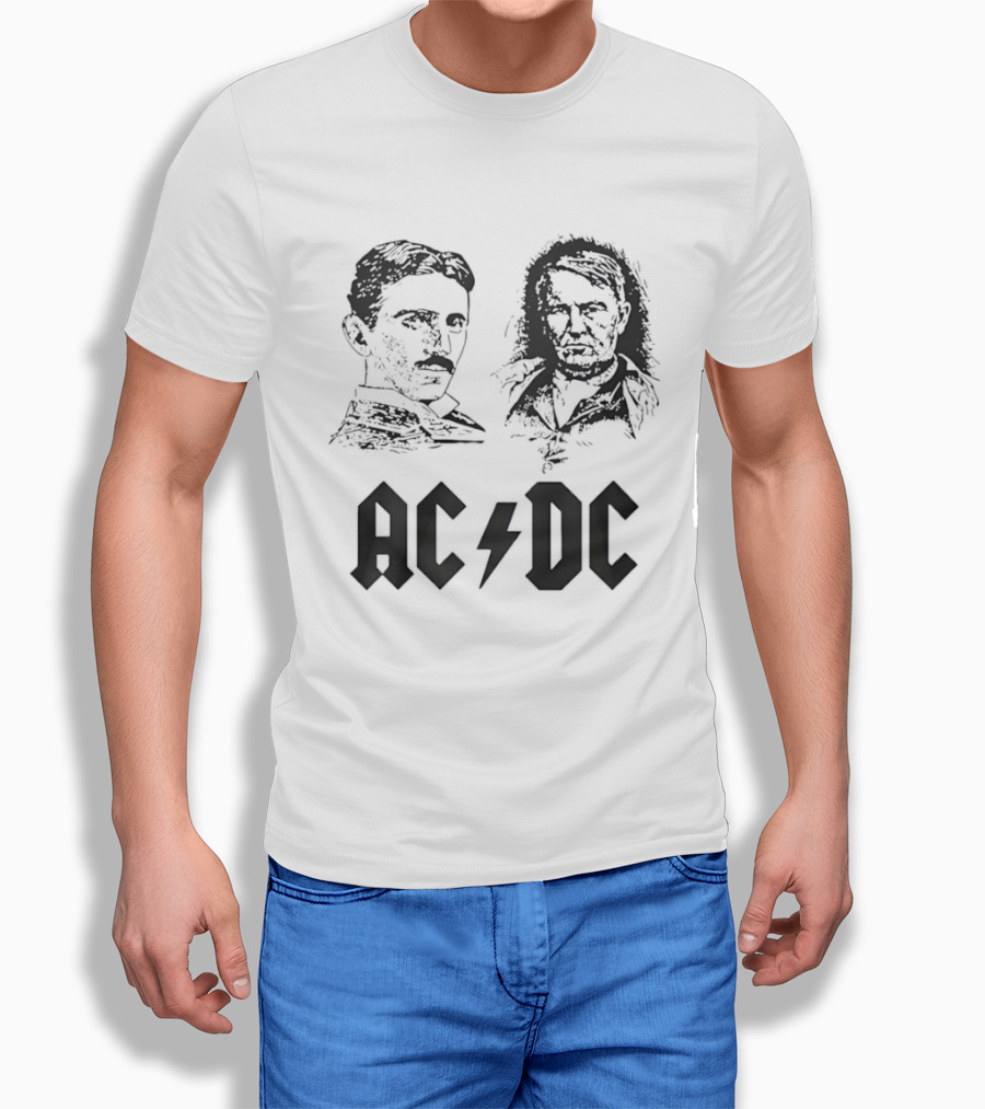 Nikola Tesla Thomas Edison AC DC T-Shirt