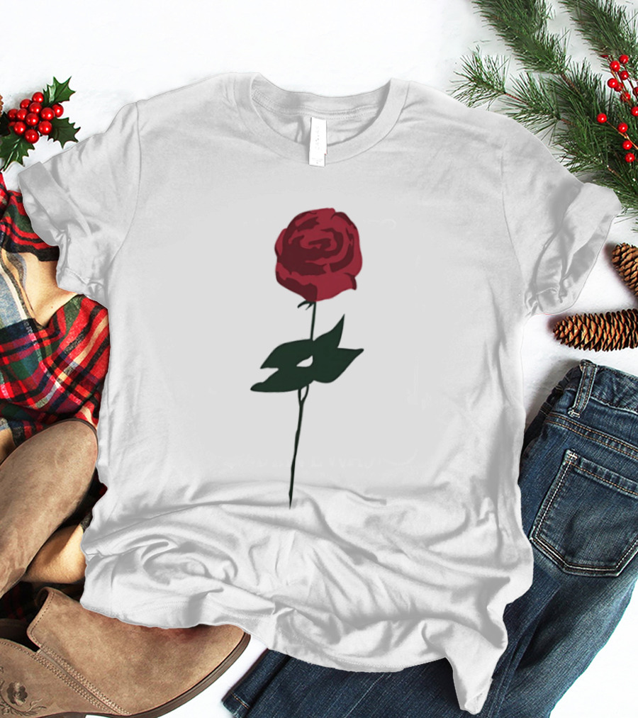 RJ Decker Catherine Delacroix Red Rose Botanical T-Shirt
