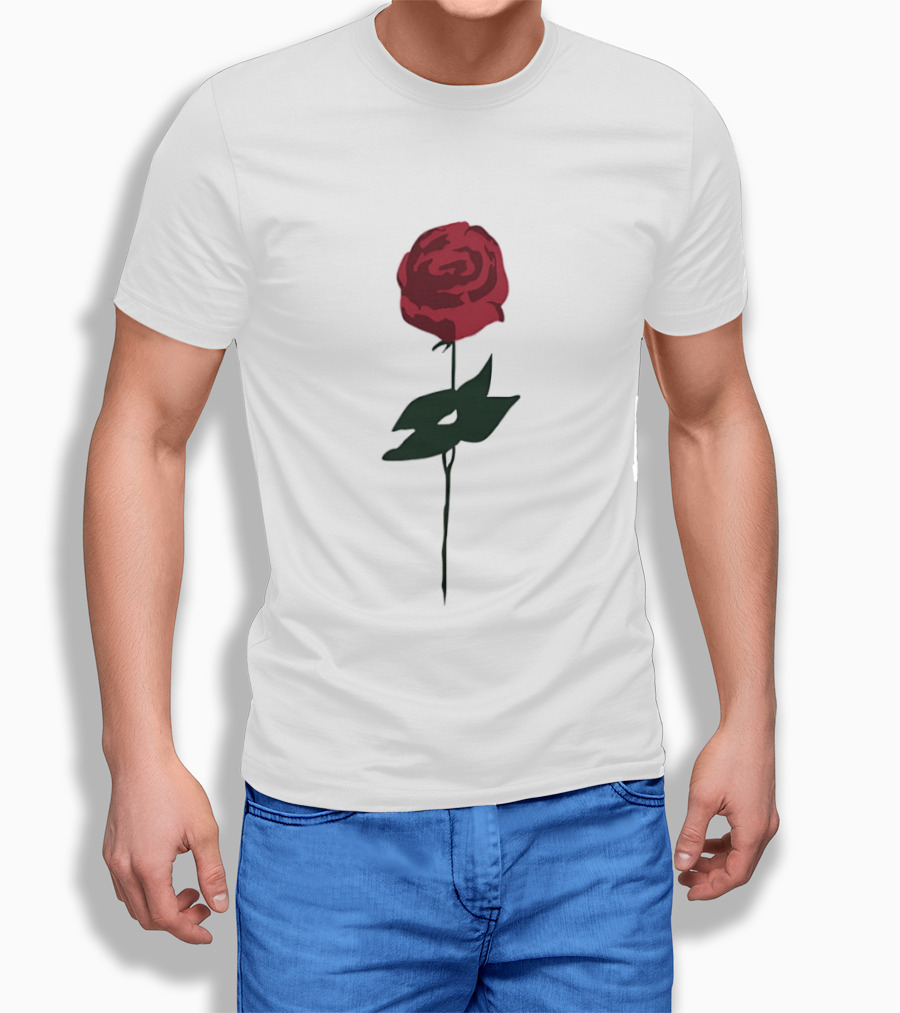 RJ Decker Catherine Delacroix Red Rose Botanical T-Shirt