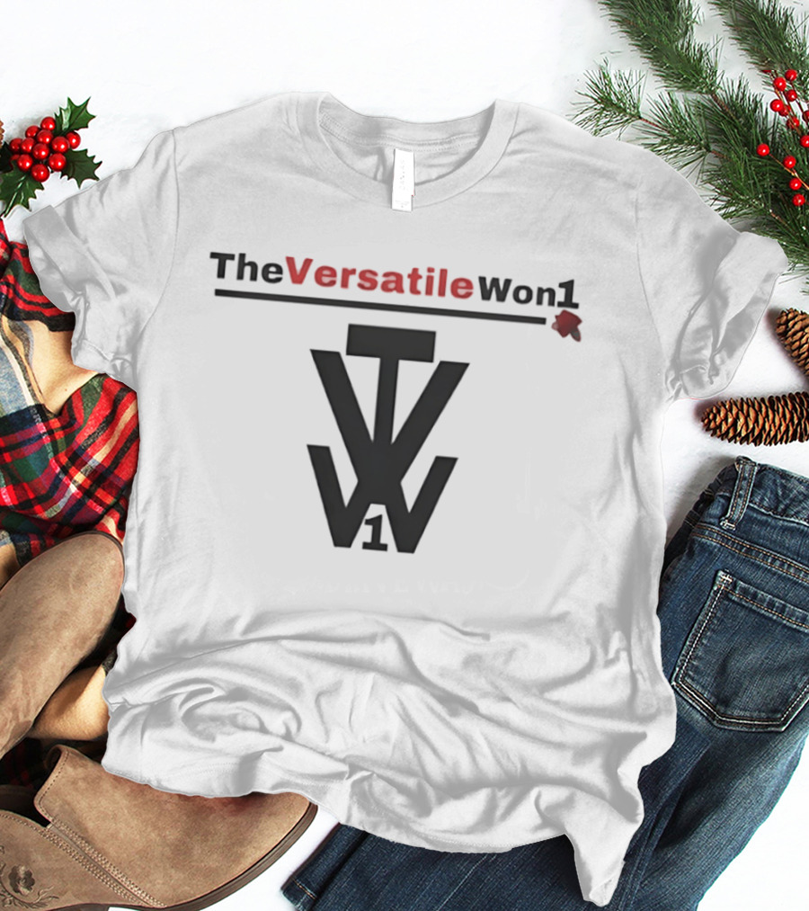TheVersatileWon1 TW1 Logo Red And Black T-Shirt