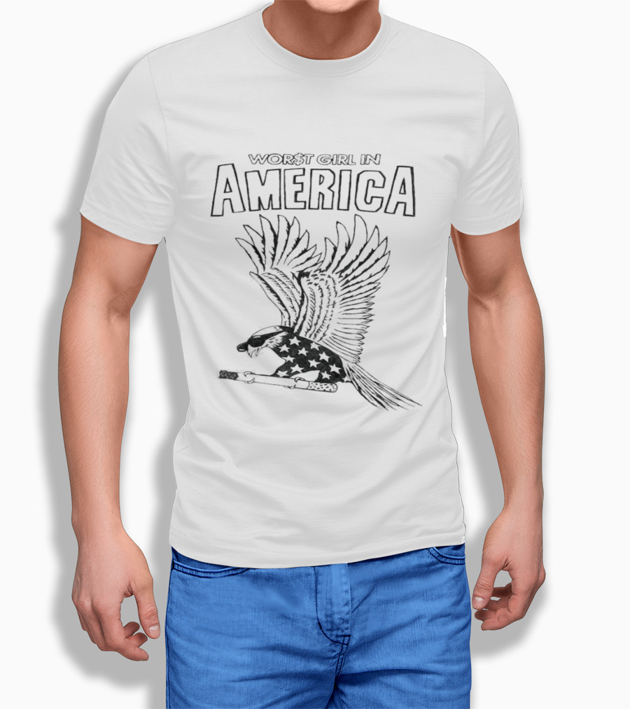 Worst Girl In America Slayyyter Eagle Stars T-Shirt