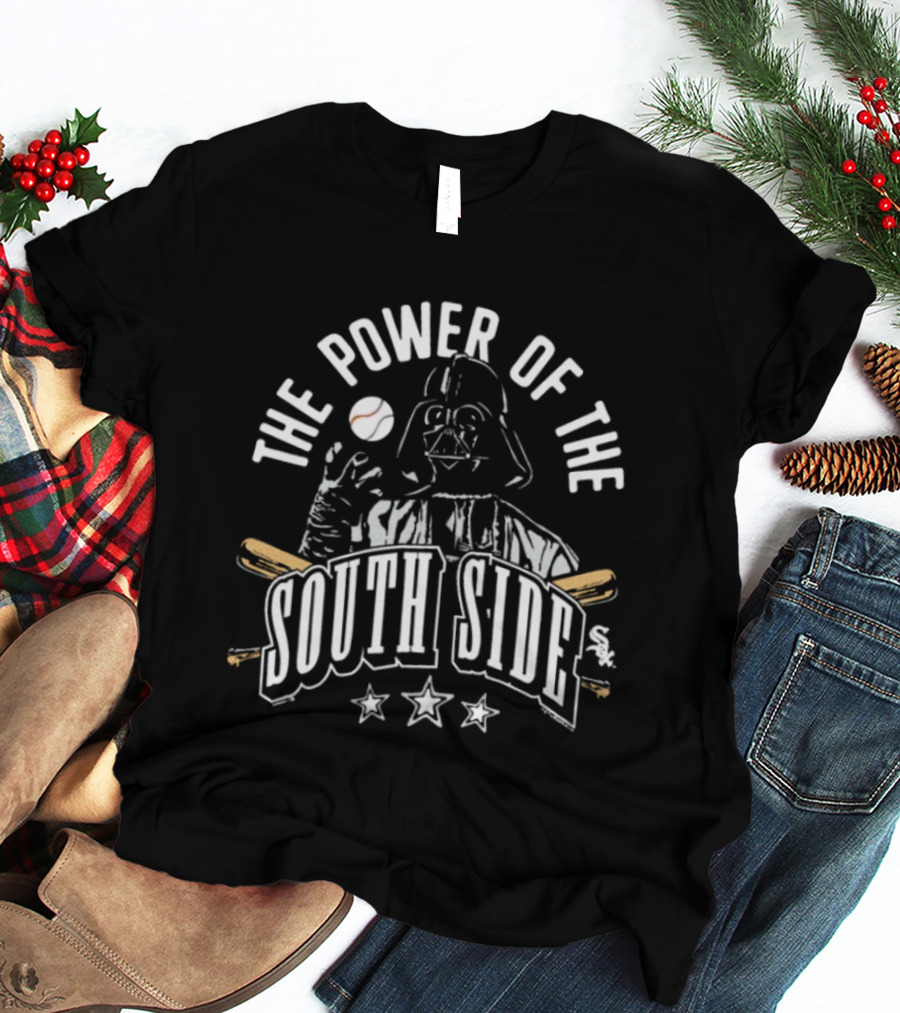 The Power Of The South Side Darth Vader Star Wars Baseball T-Shirt