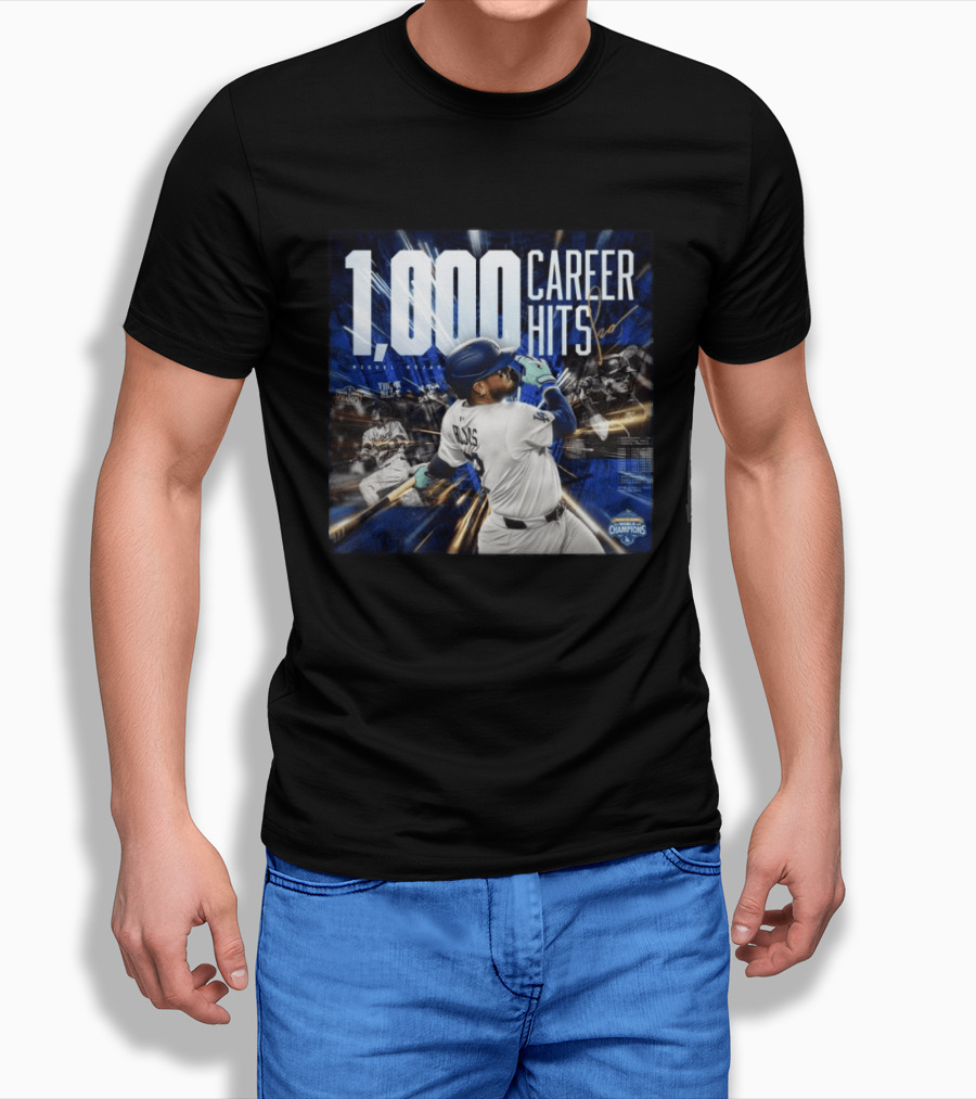 1000 Career Hits Dodgers MLB Champions Celebrating Milestone T-Shirt