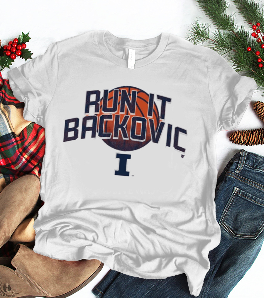 Illinois Basketball Run It Backovic Basketball I T-Shirt