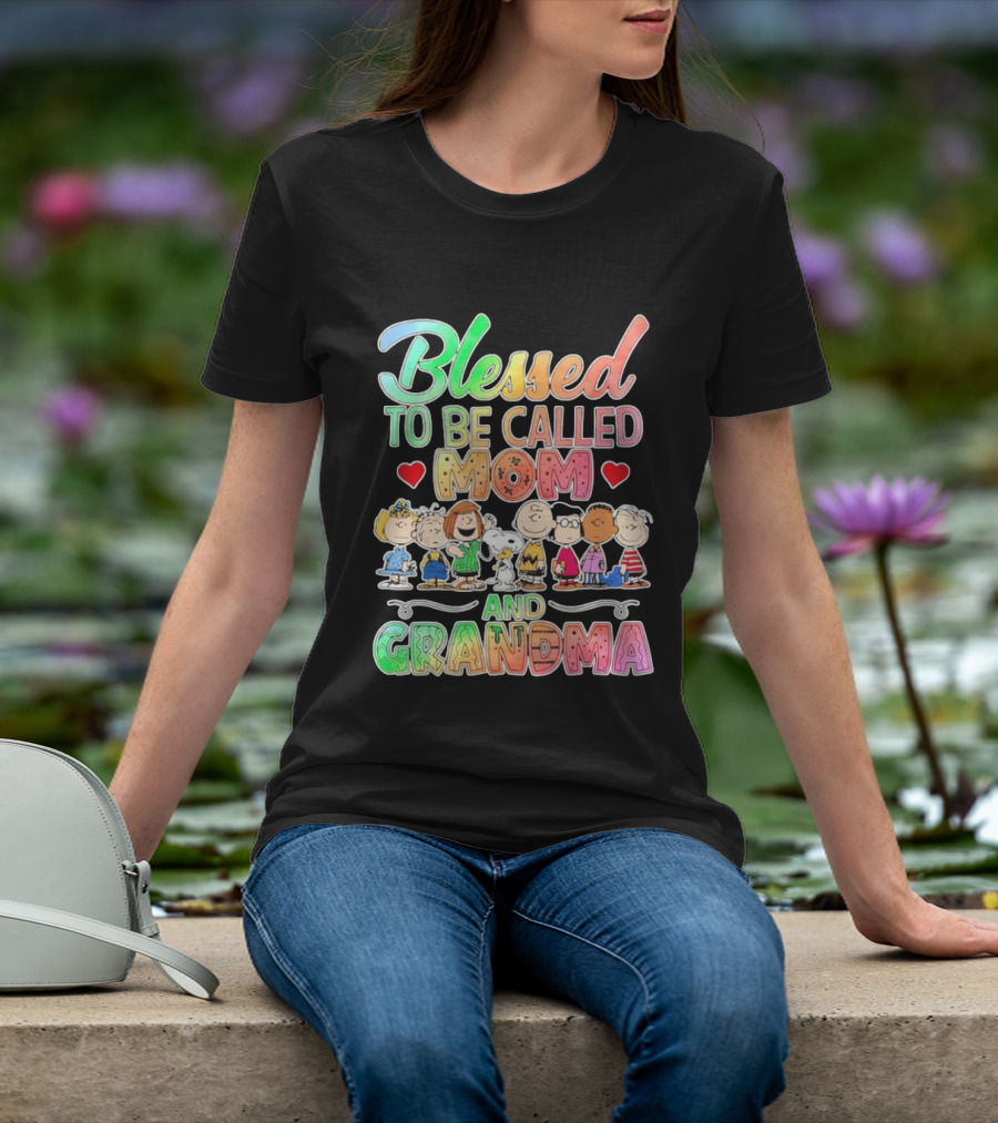 Blessed To Be Called Mom And Grandma Peanuts Characters T-Shirt