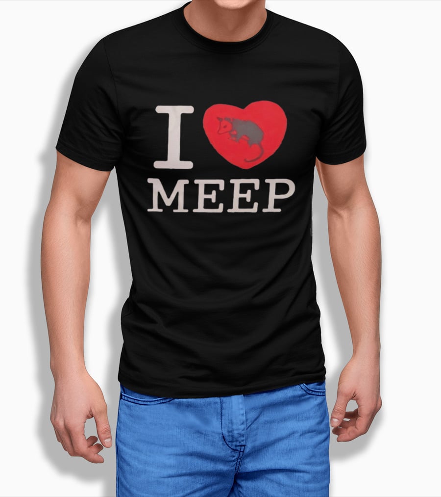 I Love Meep Red Heart Opossum T-Shirt
