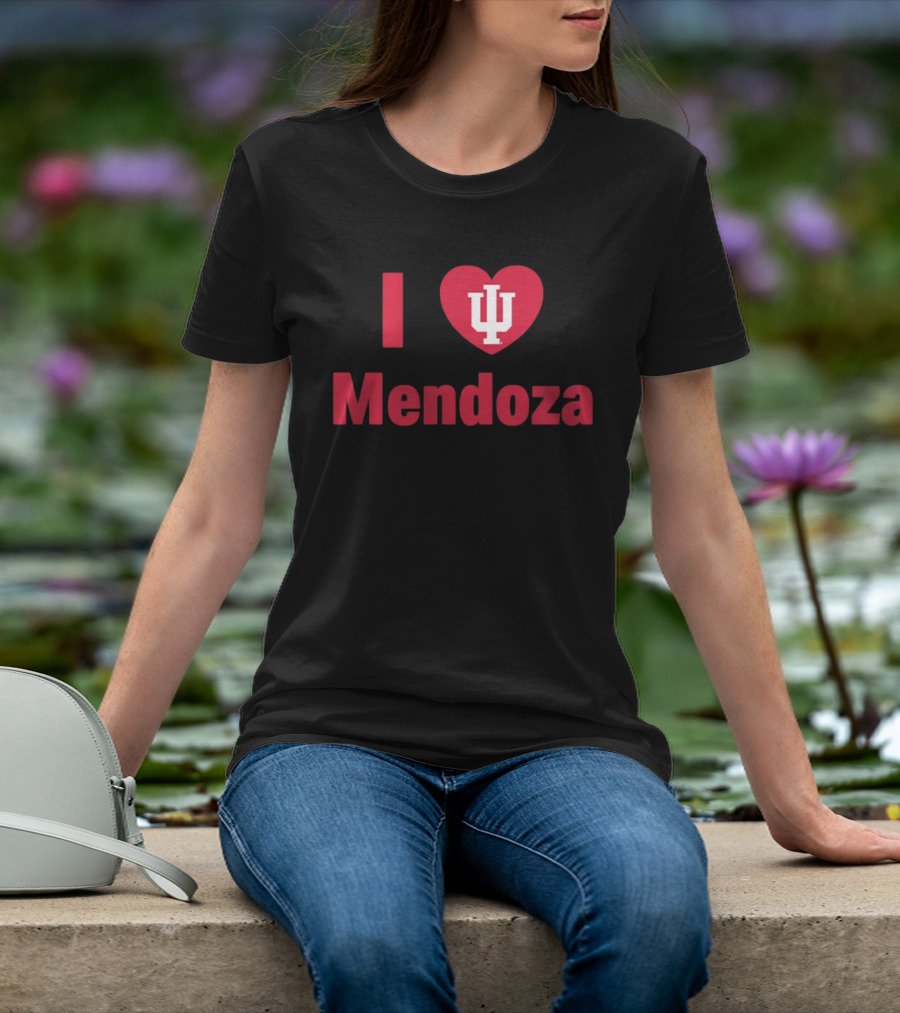 Indiana Hoosiers Football I Love IU Mendoza T-Shirt