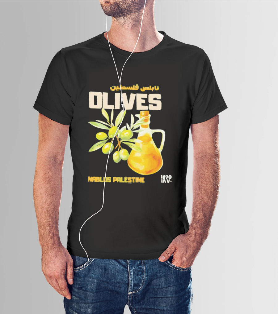 Nablus Palestine Olives 1870 Vintage Olive Oil Heritage T-Shirt