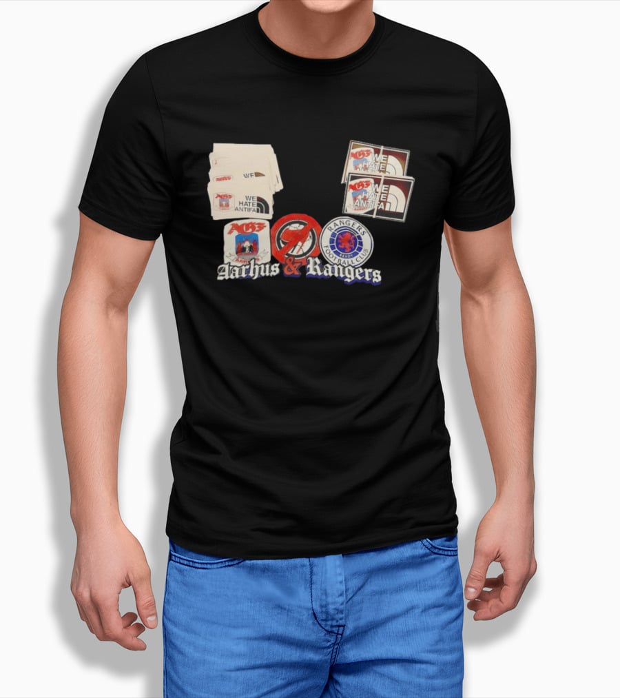 Rangers Football Club Aarhus Gymnastikforening We Hate Antifa T-Shirt